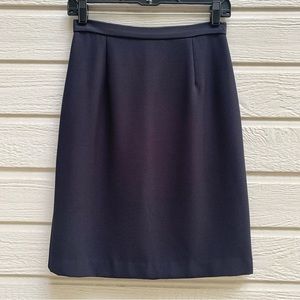 Montage | Black Knee Length Pencil Skirt with back slit - 4